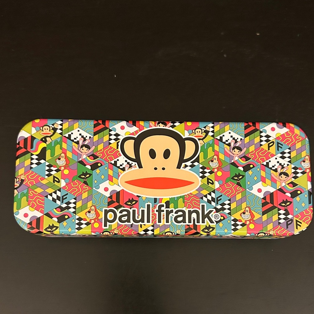 Paul Frank Multicolor Julius Geometric Metal Pencil Case